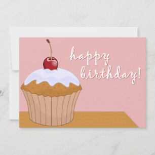 Convite feliz aniversário : cupcake gigante :