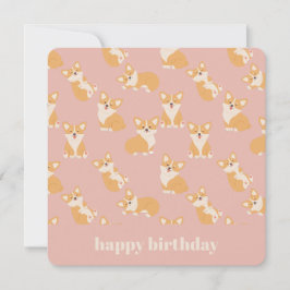 Convite Feliz Aniversário, Cute Corgi Patterno para Cachor