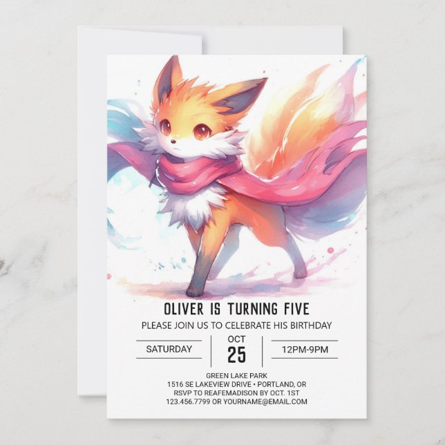 Convite Feliz aniversário da Fox Digital (Frente)