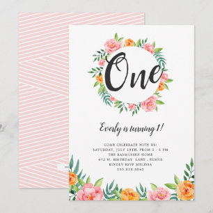 Convite Feliz Aniversário das Flores