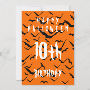 CONVITE FELIZ ANIVERSÁRIO DE 10 ANOS NO HALLOWEEN FESTA CU