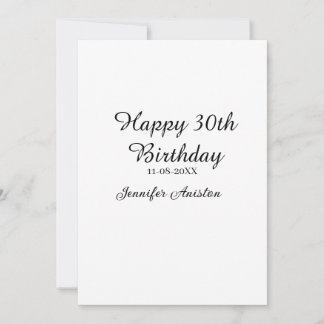 Convite Feliz aniversário de 30 anos para adicionar nome d