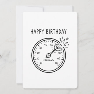 Convite Feliz Aniversário de 55 anos Marco do Velocímetro