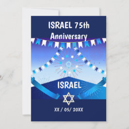 Convite Feliz aniversário de 75 anos de ISRAEL 2023