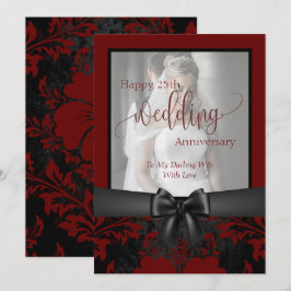 Convite Feliz aniversário de casamento de 25 anos foto tra