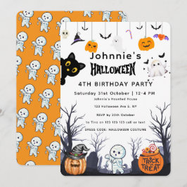 Convite Feliz Aniversário de Halloween