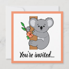Convite Feliz Aniversário de Koala
