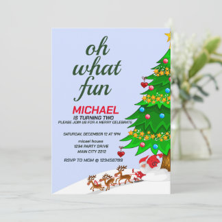 Convite Feliz aniversário de Natal