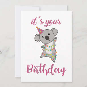 Convite Feliz Aniversário Desejo-Te Bastante Bicho De Koa
