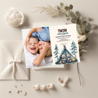 Feliz Aniversário do Camper Feliz Gêmeos