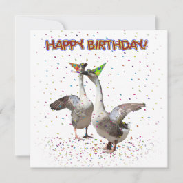 Convite Feliz aniversário! Do Partido Geese