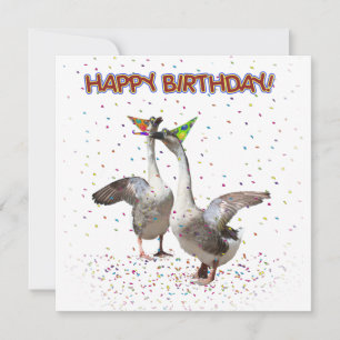 Convite Feliz aniversário! Do Partido Geese