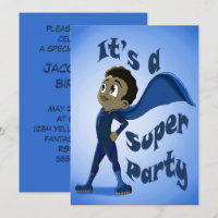 Feliz aniversário do super herói americano african