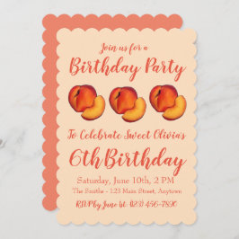 Convite Feliz Aniversário, Doce Georgia Peach Peaches