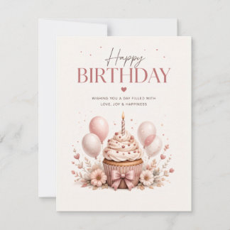 Convite Feliz Aniversário Elegante