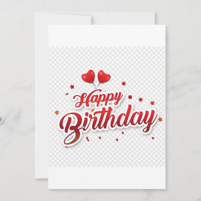 Convite Feliz aniversário! Espero que tenha um arquivo de  (Frente)