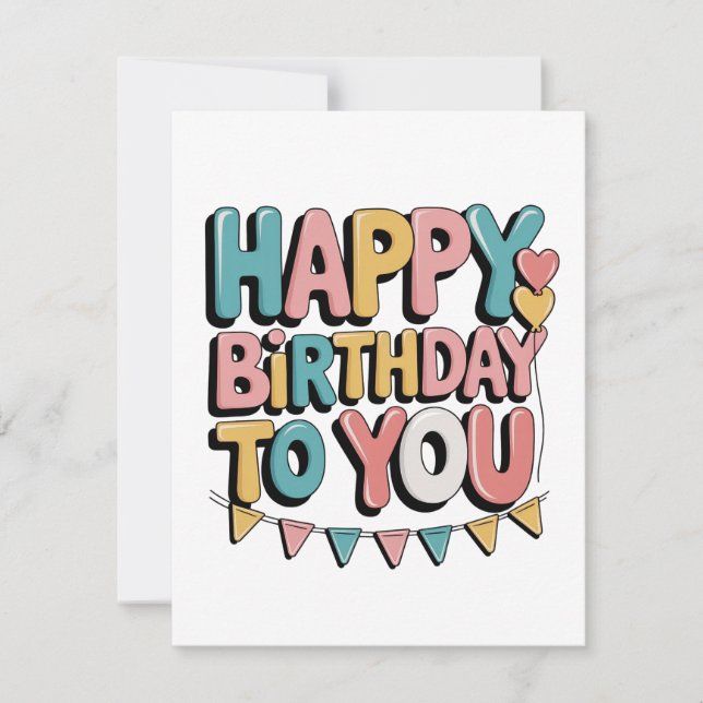 Convite Feliz Aniversário Espumante (Frente)