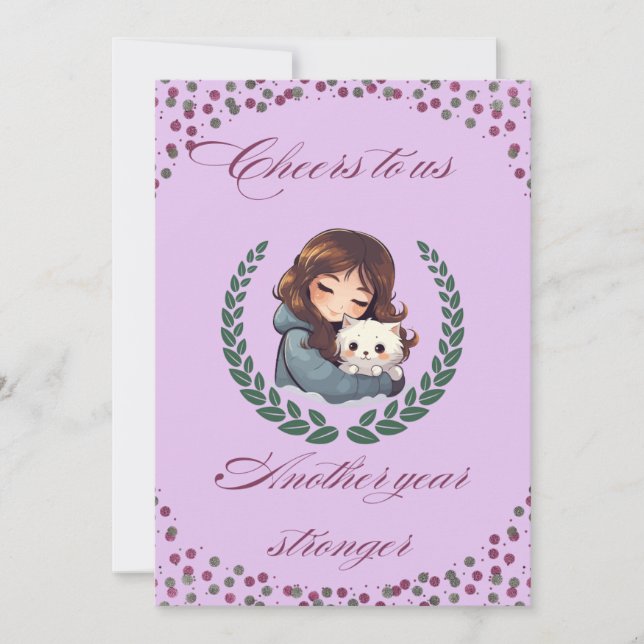 Convite Feliz aniversário, gato, animais de estimação Cart (Frente)