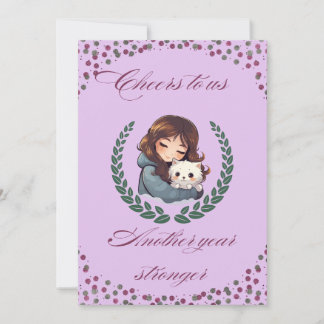 Convite Feliz aniversário, gato, animais de estimação Cart