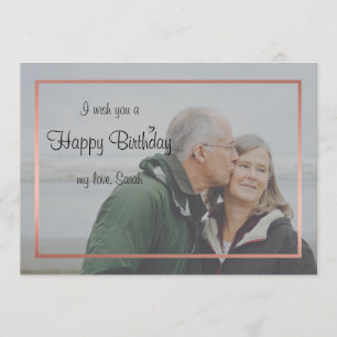 Convite feliz aniversário meu amor casal personalizado fo