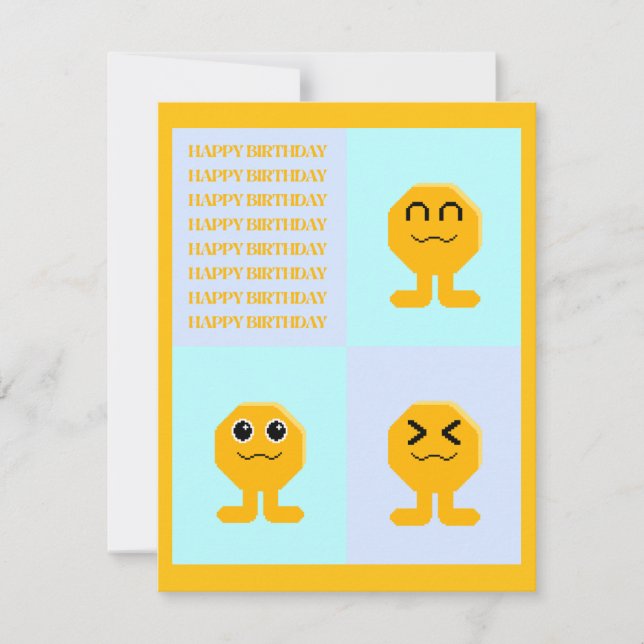 Convite Feliz Aniversário Octágono Popkin (Frente)