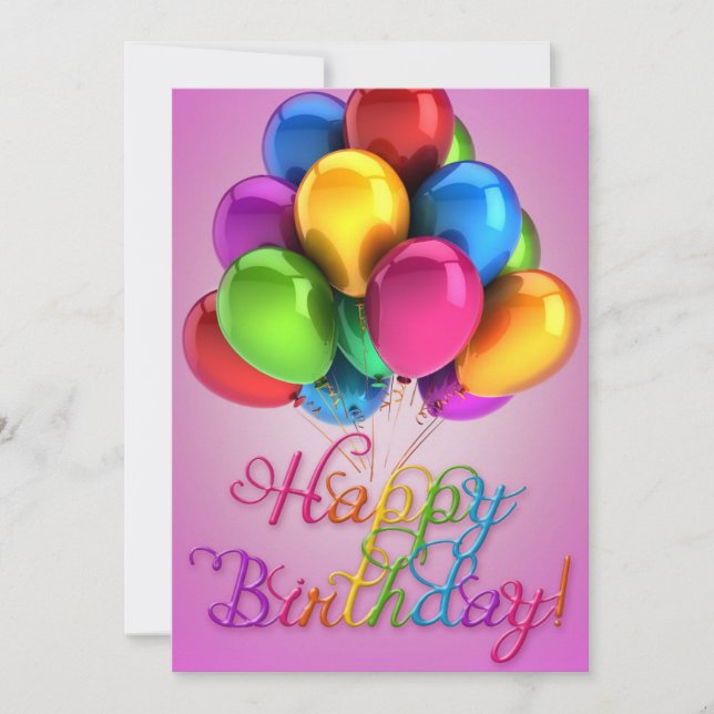 Convite Feliz Aniversário Oferece Bolo De Amor (Frente)