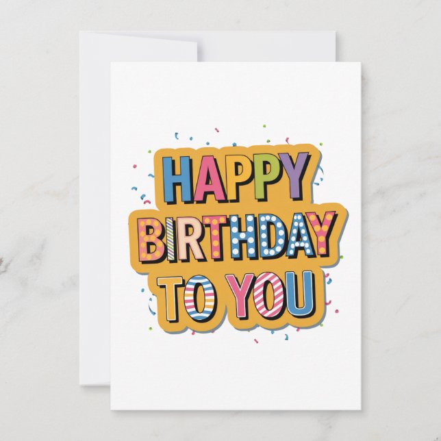 Convite Feliz Aniversário Padronizado (Frente)
