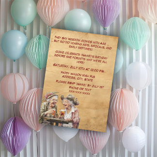 Convite Feliz Aniversário para as Senhoras Mais Velhas - M