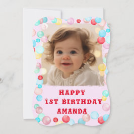 Convite Feliz Aniversário Personalizado Com Foto Postcar