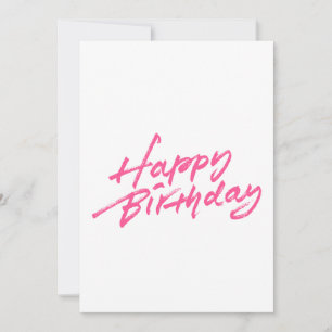 Convite Feliz Aniversário Pink Bruske Design