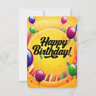 Convite Feliz Aniversário Vibrante