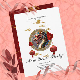 Convite Feliz ano do dragão chinês