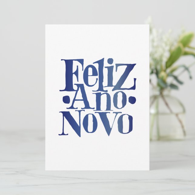 Convite Feliz Ano Novo (Em pé/Frente)