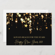 Feliz ano novo 2023 Alcance para as estrelas Doura