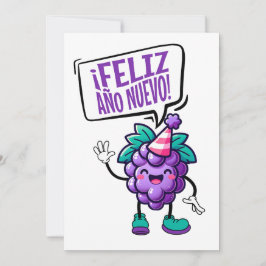 Convite Feliz ano novo espanhol Feliz Año Nuevo Uvas