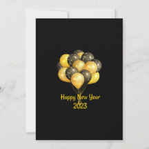 Feliz ano novo preto 2023