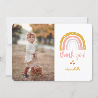 Convite Feliz Arco-Íris Obrigado Foto