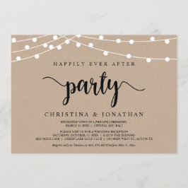 Convite Feliz Atrás da Festa, Luzes de Cordas Elopeam