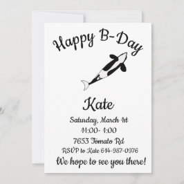 Convite Feliz baleia Orca B-day