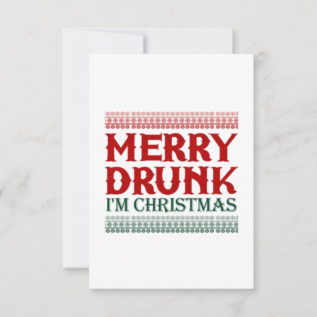 Convite Feliz Bêbado Sou Natal (Frente)