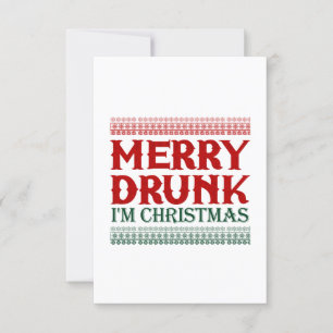 Convite Feliz Bêbado Sou Natal