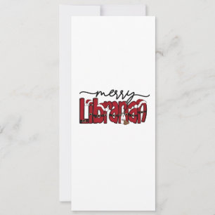 Convite Feliz Bibliotecário Natal Amante de Livros Bibliot