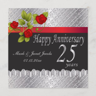 Convite Feliz Bodas de Prata 25 Anos