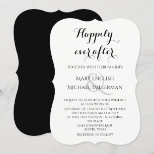 Convite Feliz cada elegante simples Wedding em seguida