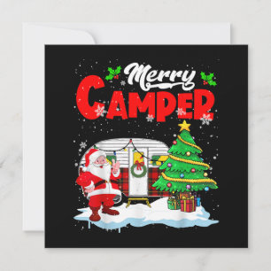 Convite Feliz Camper Papais noeis de Natal Acampamento Cam