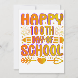 Convite Feliz carrinho de invenções do 100º dia de escola