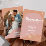 Convite Feliz Casamento de Desejo de Festa<br><div class="desc">Feliz Nunca Depois Do Convite De Casamento De Groovy Em Festa</div>
