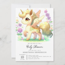 Feliz Chá de fraldas Unicorn