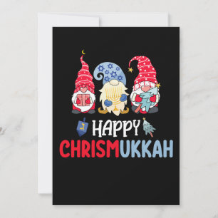 Convite Feliz Chrismukkah Gnomos Hanukkah Feliz Natal
