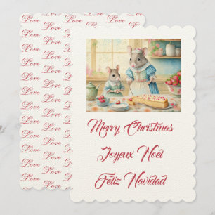 Convite Feliz cozinhar de Natal com a mãe